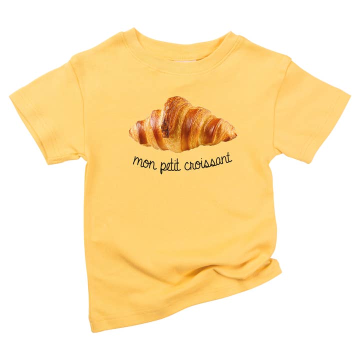Spunky Stork - Wholesale Screen Printed T-Shirt - Kids - Mon Petit Croissant Organic Cotton French Baby Toddler Shirt1
