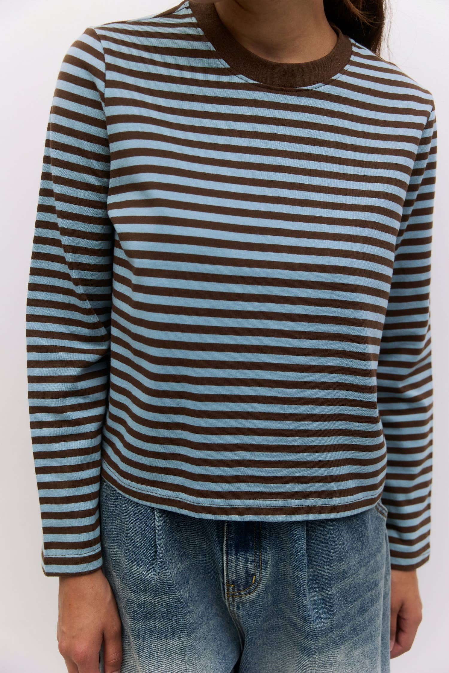 MOD REF - Wholesale T-Shirt - Women's - The Kathleen Top | Women's Striped Long Sleeve T-Shirt

16