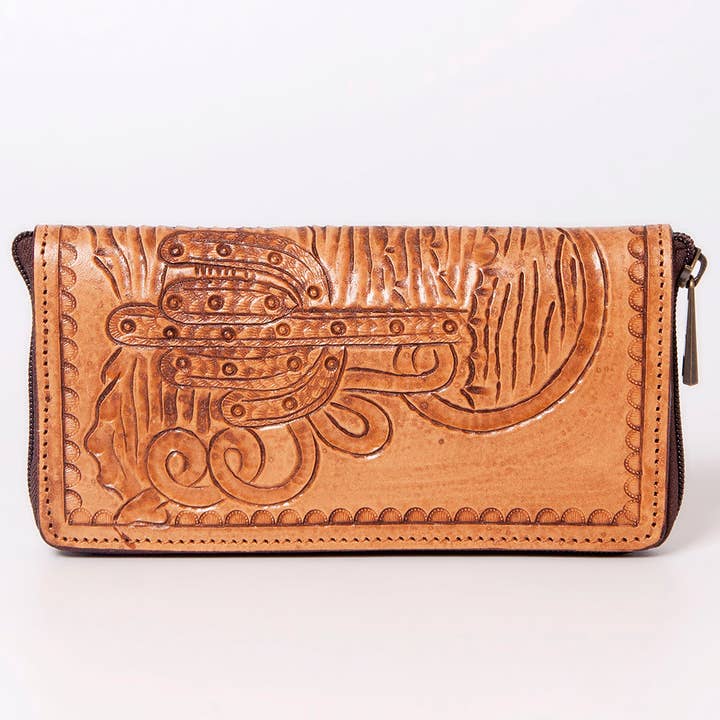 LS Western - Wholesale Wallet - Women's - ADBGZ286 Wallet Genuine Western Leather Women Bag