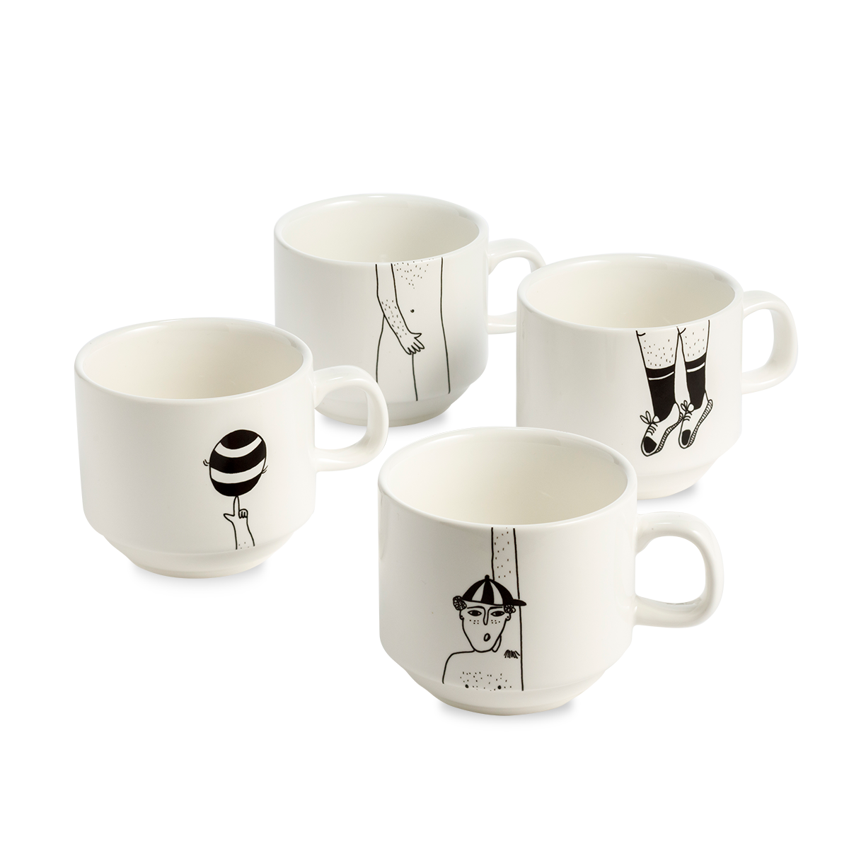 helen b - Wholesale Coffee Mug - stackable mugs I (set*4)1