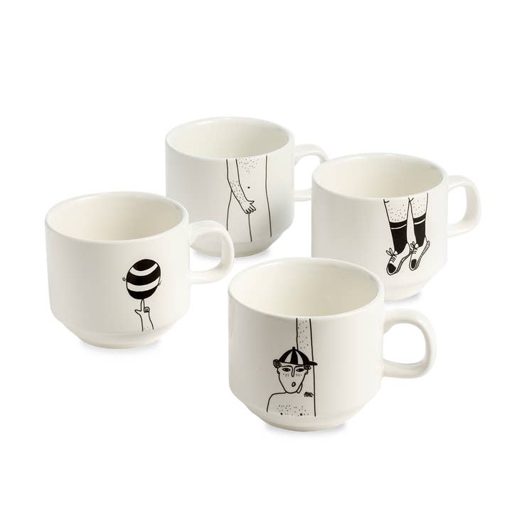 helen b - Wholesale Coffee Mug - stackable mugs I (set*4)1