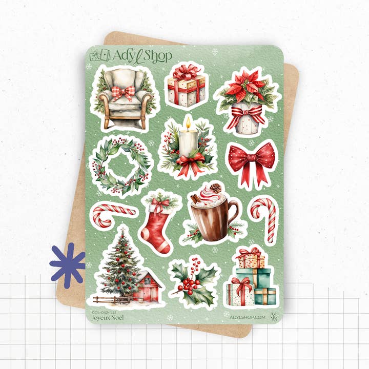 Ark med klistermärken "God jul" för wholesale av AdyLShop