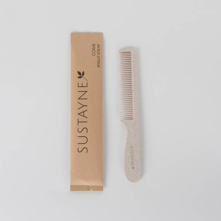 Pente de Palha de Trigo em Embalagem de Saqueta Kraft Ecológica por atacado de Sustayne