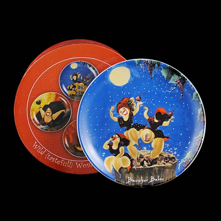 Wine Dessert Plates for wholesale by Jill Neal Enterprises llc