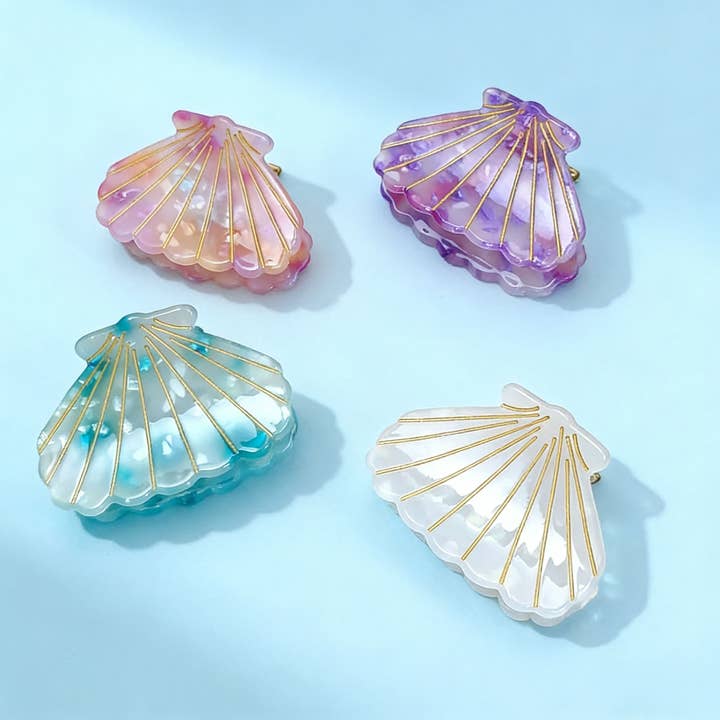 ACCITY - Wholesale Hair Clip - Women's - 2" Small Shell Hair Claw Clip for Back Hair_CWAHA06534