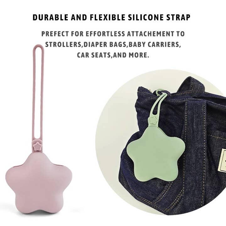 Loo.Up Italy - Wholesale Pacifier Clip - Baby - Stella Silicone Pacifier Holder - Beige -