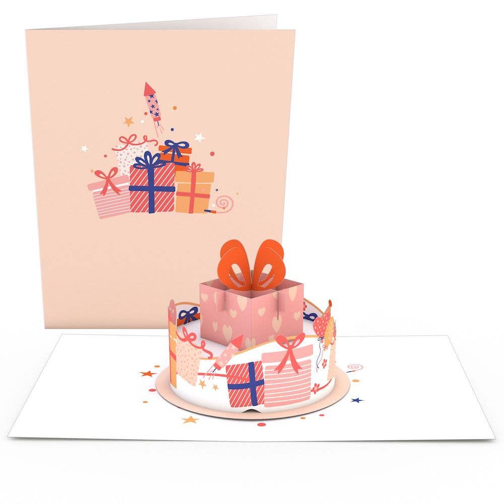 Lovepop Cards - Wholesale Birthday Card - Happy Birthday Gift Cake: 4.5x5.9'' Card, Birthday Cards2