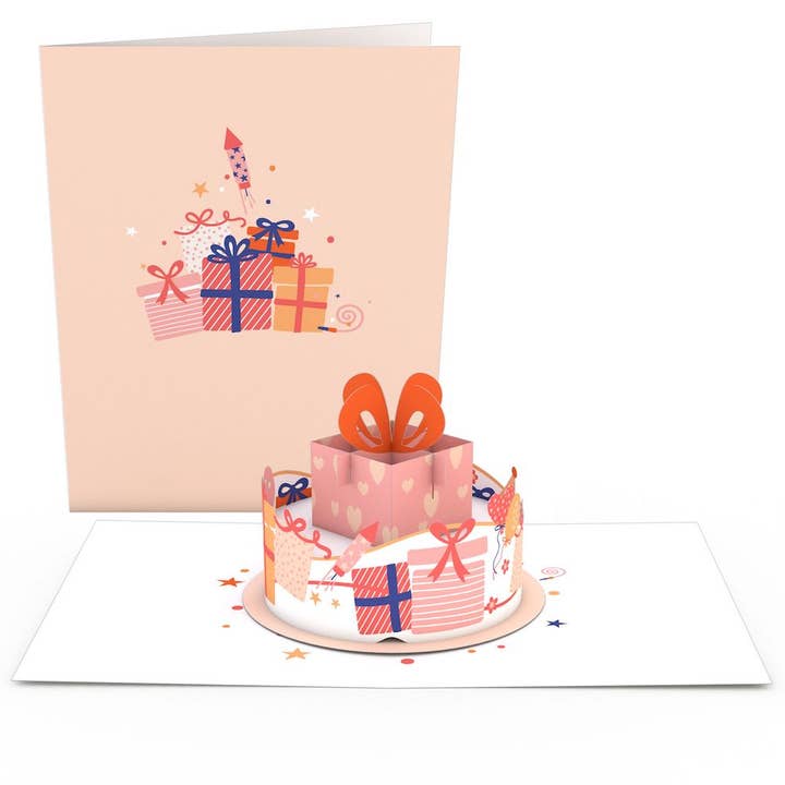 Lovepop Cards - Wholesale Birthday Card - Happy Birthday Gift Cake: 4.5x5.9'' Card, Birthday Cards2