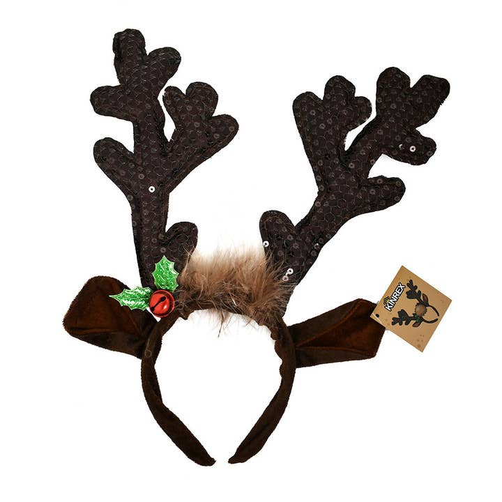 KINREX - Wholesale Fashion Headband - Women's - Reindeer Antler Headband 13.5"