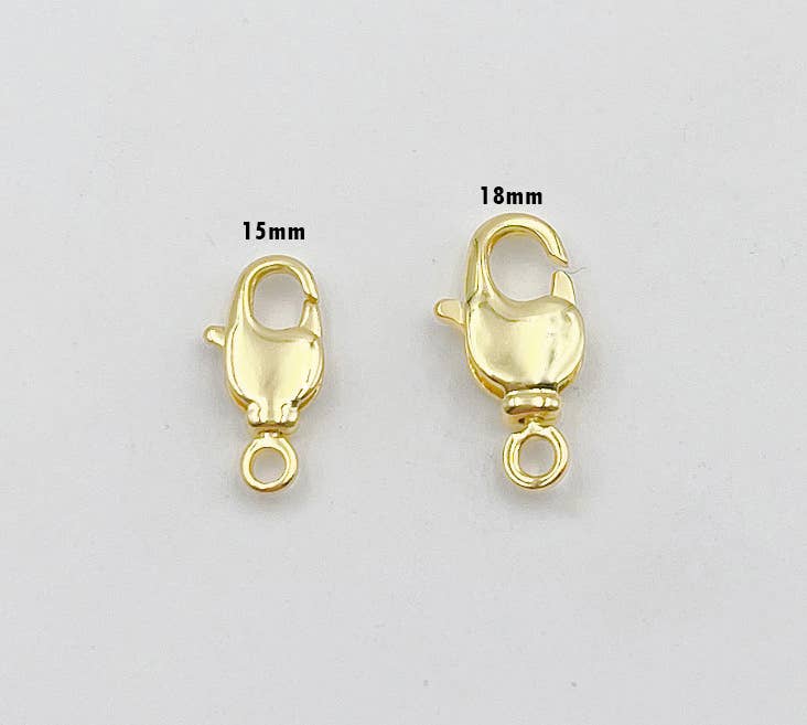 Beads Creation - Vente Fermoir - Fermoir mousqueton pivotant rempli d'or, fermoir à bijoux, CL4752