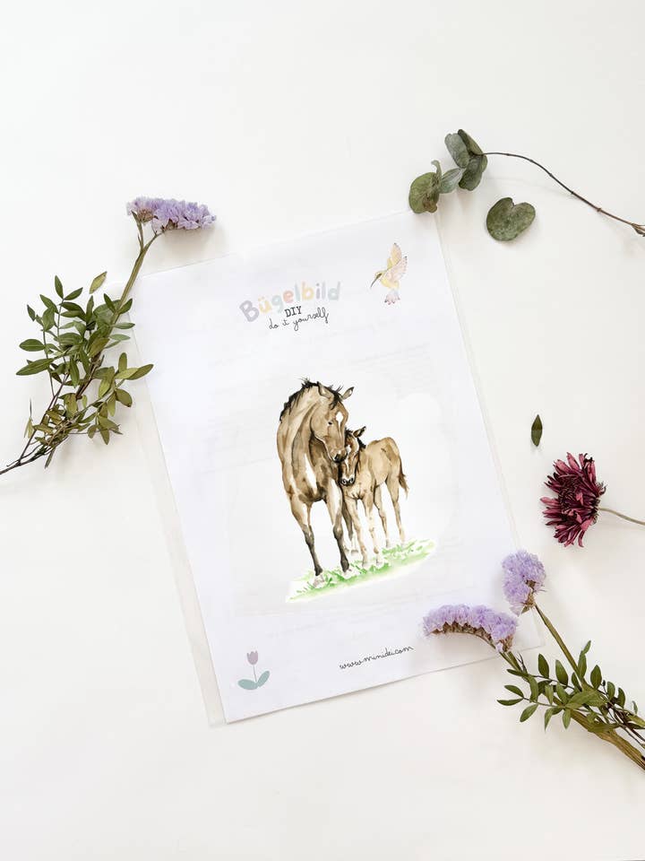 Image de transfert aquarelle chevaux pour la vente par MiniDei