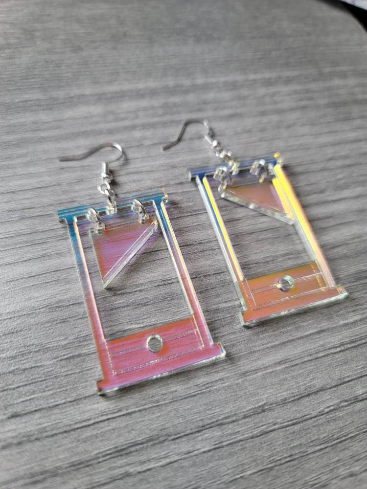 Fallen Pine Studio - Wholesale Dangle Earrings - Iridescent Guillotines2
