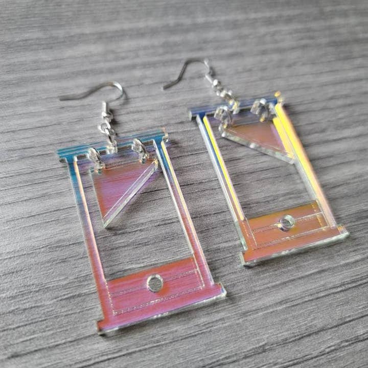 Fallen Pine Studio - Wholesale Dangle Earrings - Iridescent Guillotines2