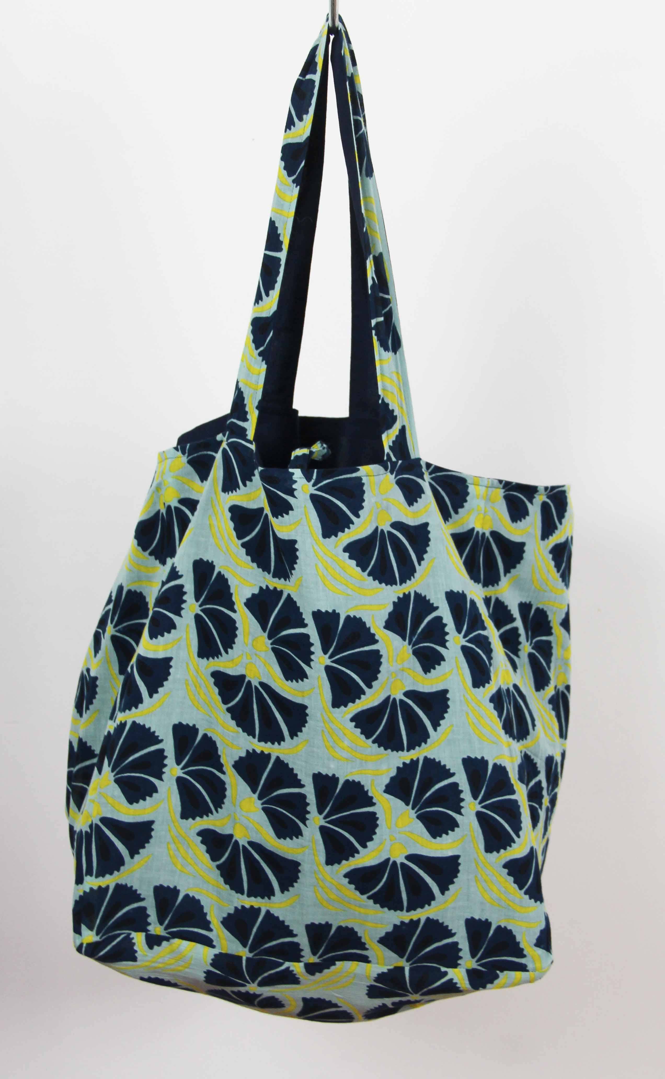 Les Belles Vagabondes - Wholesale Beach Bag - Diego Marine Navy Upcycling Cotton Tote1
