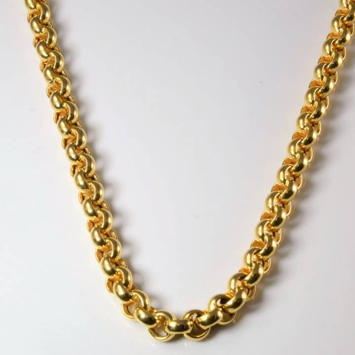HoopLa - Wholesale Link & chain necklace - Jana- Rolo Chain Necklace Waterproof 18K gold PVD3