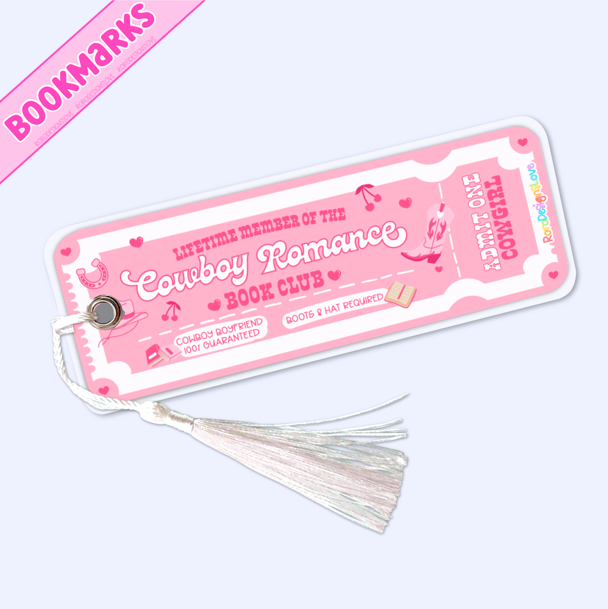 RoroDesignsLove - Wholesale Bookmark - Cowboy Romance bookmark with tassel option, book accessories3