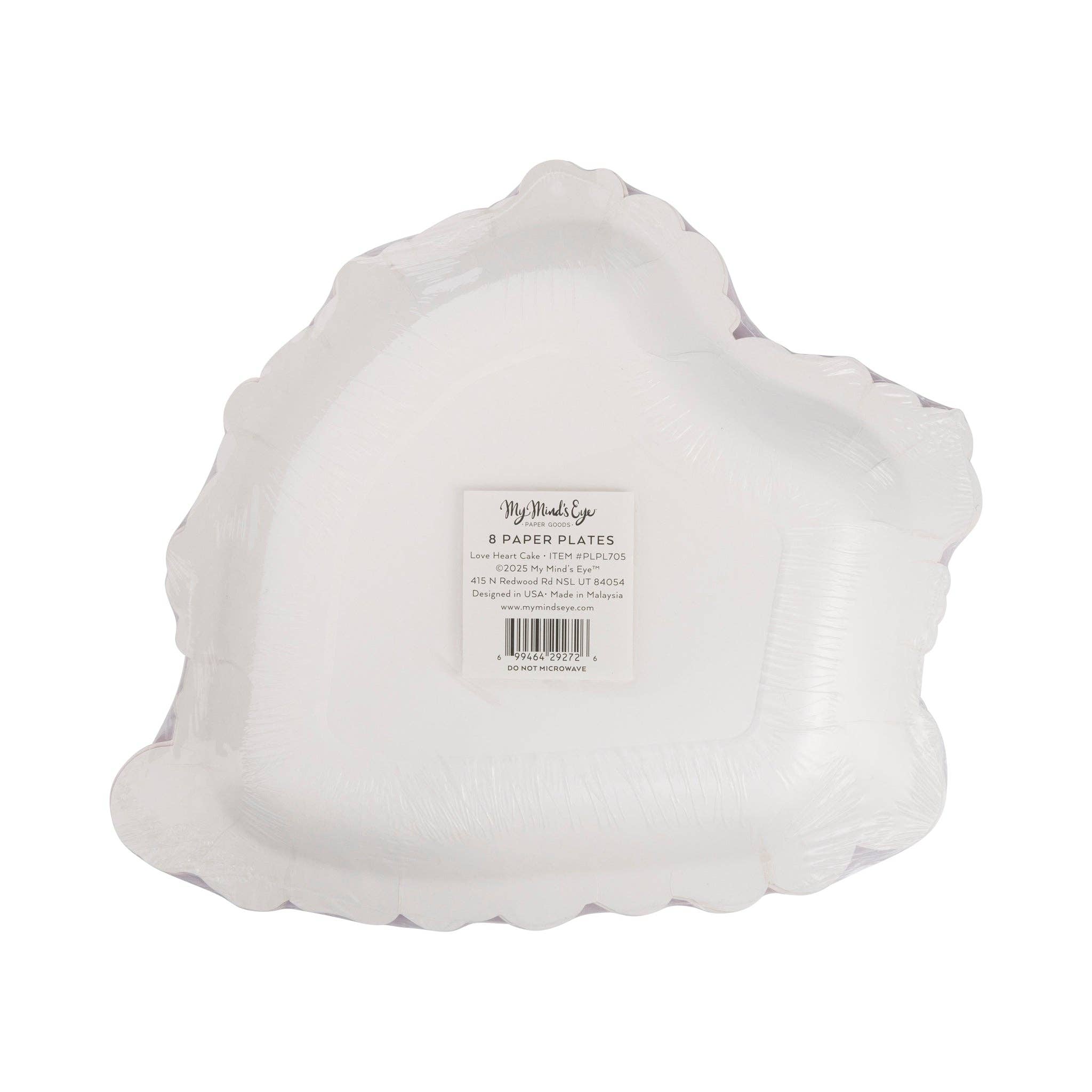 My Mind’s Eye - Wholesale Disposable Plate - PLPL705 - Love Heart Cake Shaped Plate2