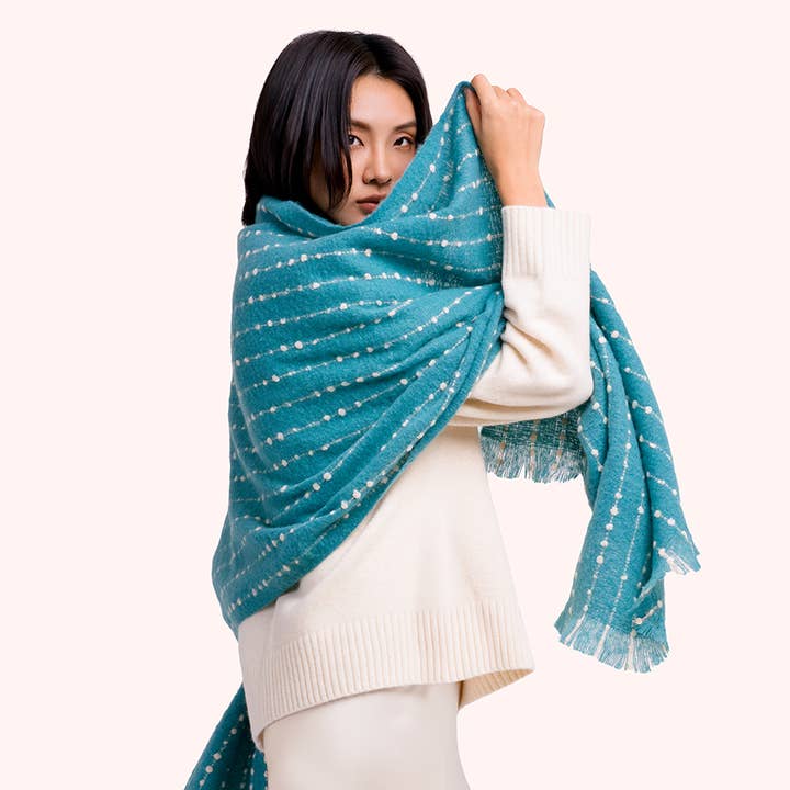 *Pre-Order AW26* Dakota Scarf in Teal for wholesale by Powder Design inc - US