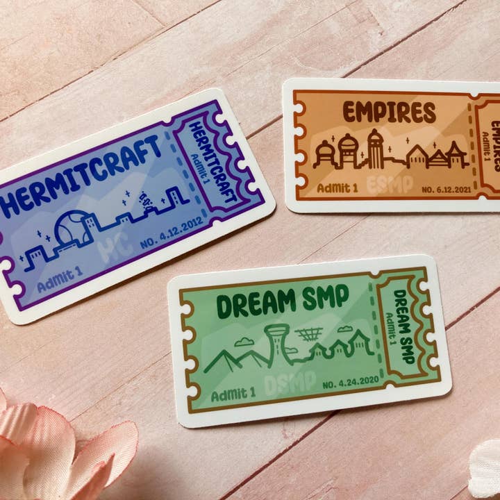 Autocollants en vinyle Dream SMP, Hermitcraft, Empires SMP pour la vente par Winterstar Art