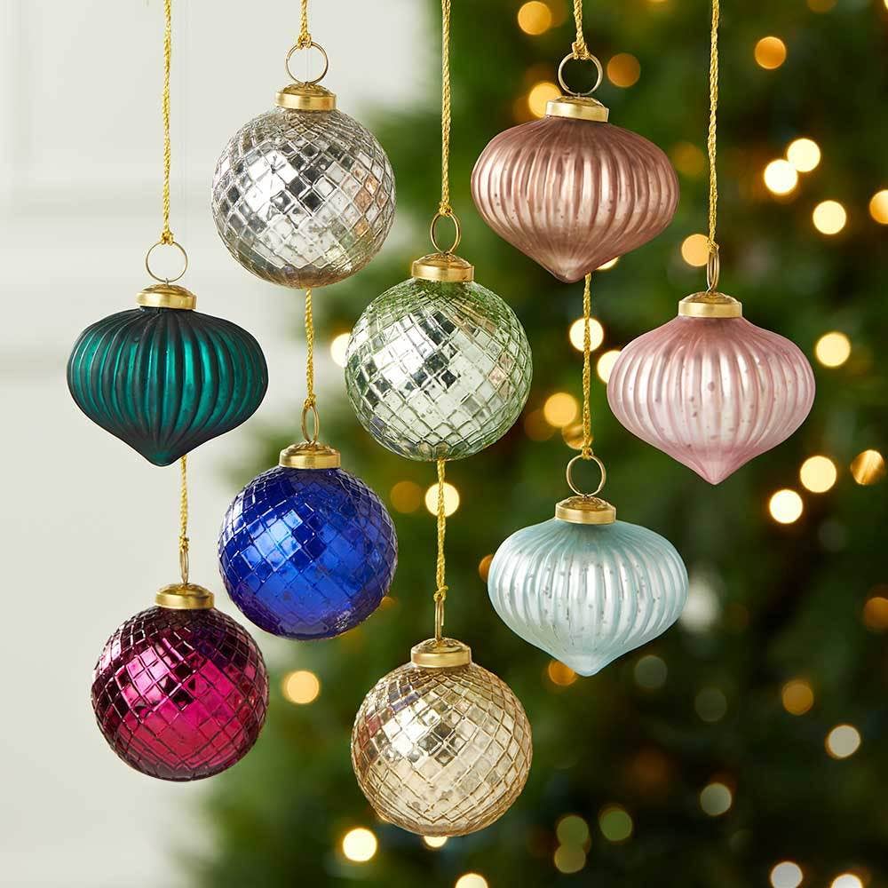 SERRV International - Wholesale Ornament Set - Enchanting Hues Glass Ornaments Set2