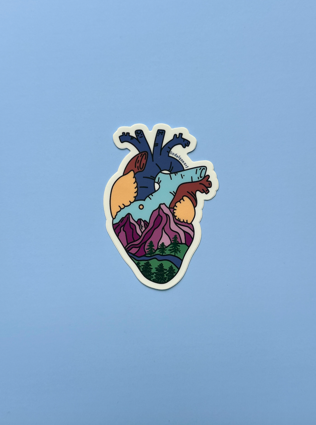liadelyonart - Wholesale Sticker - Mountain Heart Nature Vinyl Sticker8