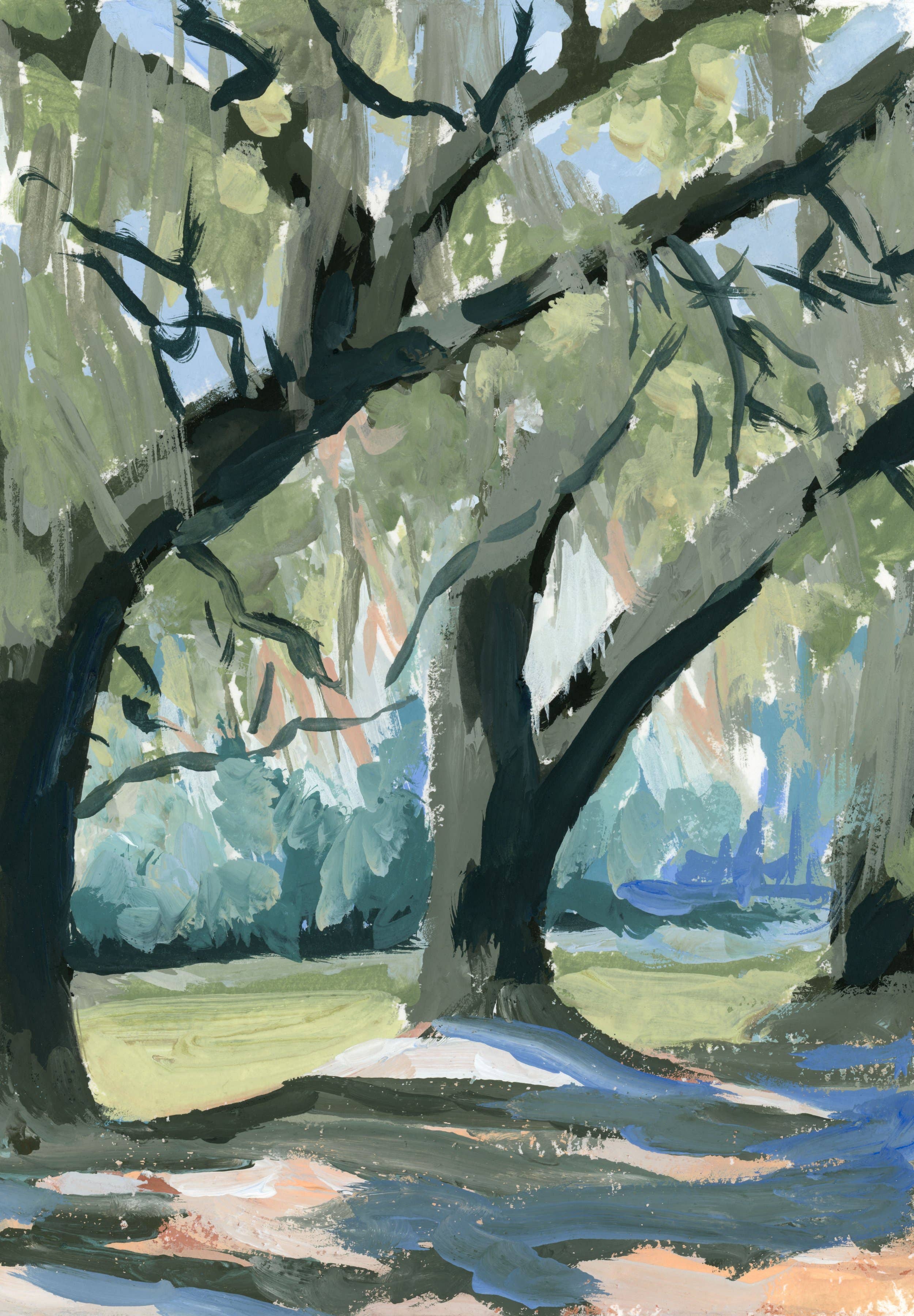 Amanda Wathen Fine Art – wholesale Art print – White Oak Trail (Vertical Print)1