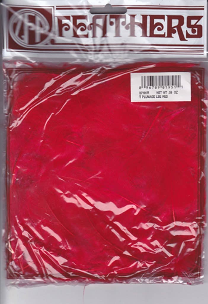 Zucker Feather Products - Vente Matériels de bricolage - Plumes de dindon en vrac, 0,5 oz, rouges1