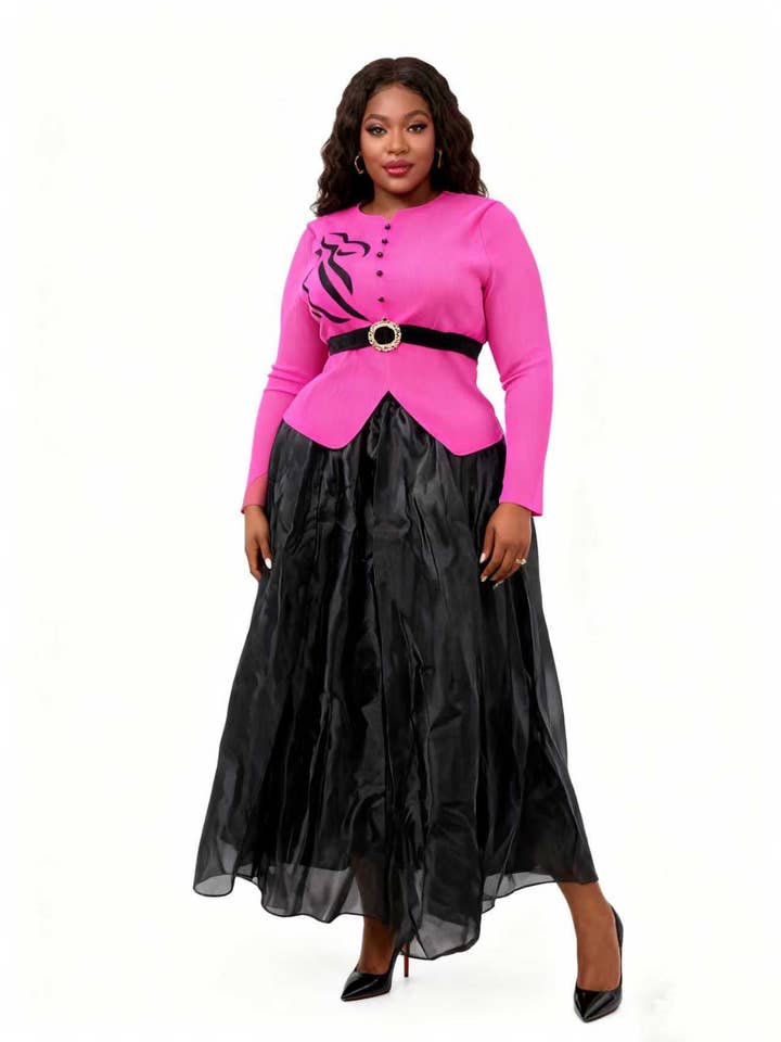 Verziertes maßgeschneidertes Rock-Set - 83010 für den Großhandel von For Her NYC