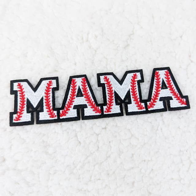 MAMA Baseball Embroidered Patch for wholesale by Trendy Transfers