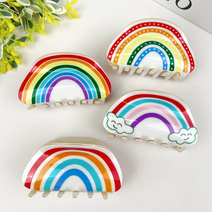 Cute Cartoon Rainbow Hair Clip for wholesale by mildstyles