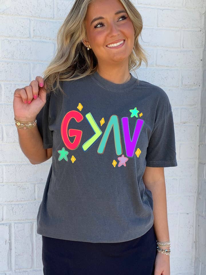 God is Greater than the Highs & Lows Tee for wholesale by Ace of Grace