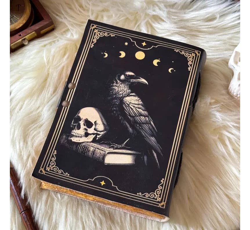 Billion Brothers - Vente Journal intime - Journal en cuir Livre des ombres Corbeau Journal gothique Carnet2