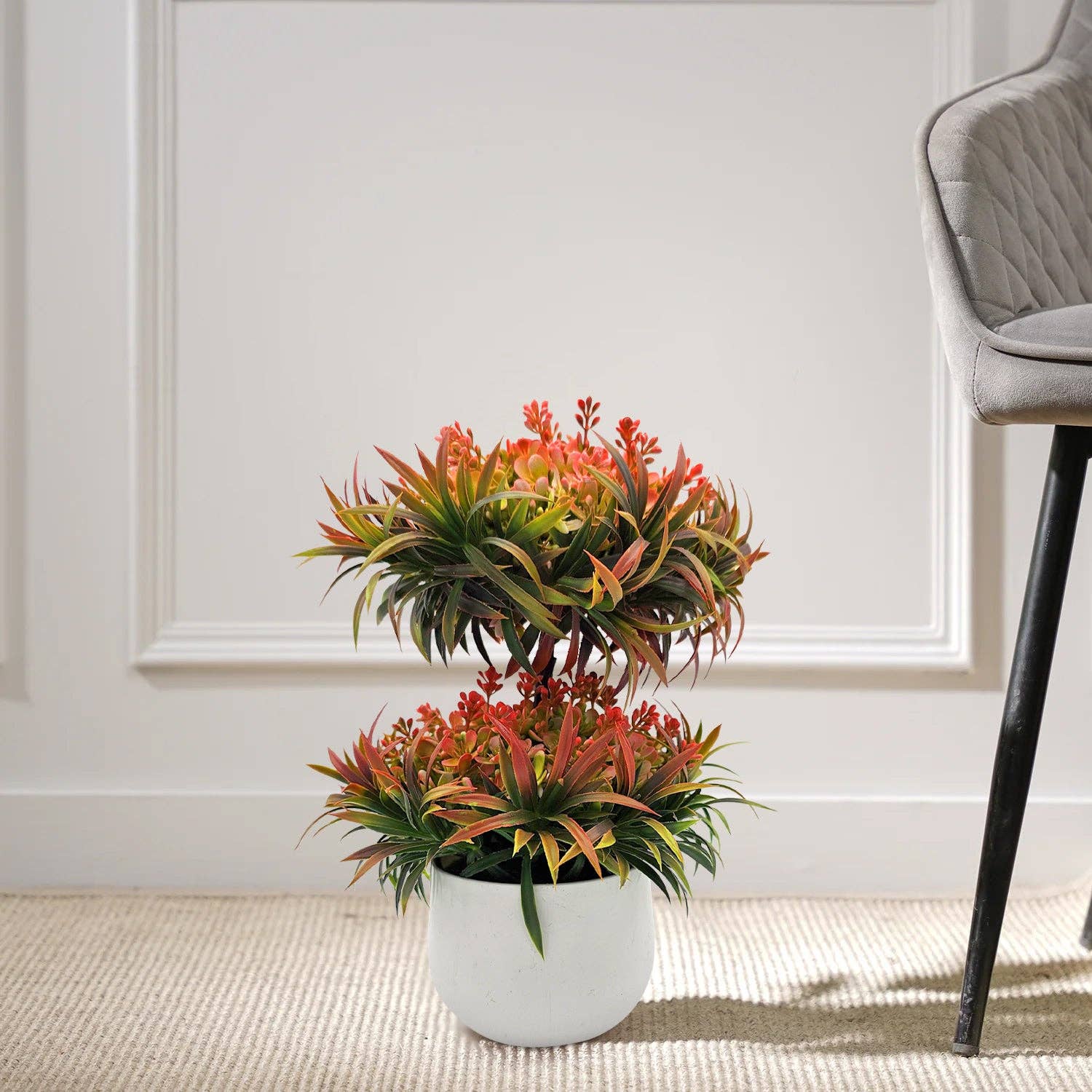 Ledsone – wholesale Artificial plant – Small Potted Artificial Flower 2 Pack Indoor Décor ~538131