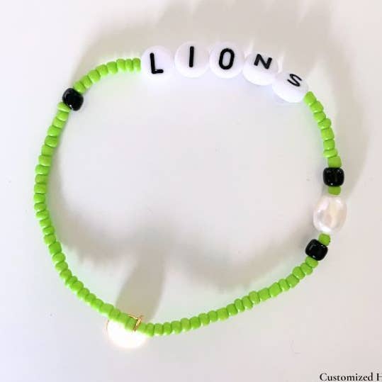 Braccialetto personalizzato con perline della squadra di casa per la vendita all'ingrosso da parte di The Sis Kiss