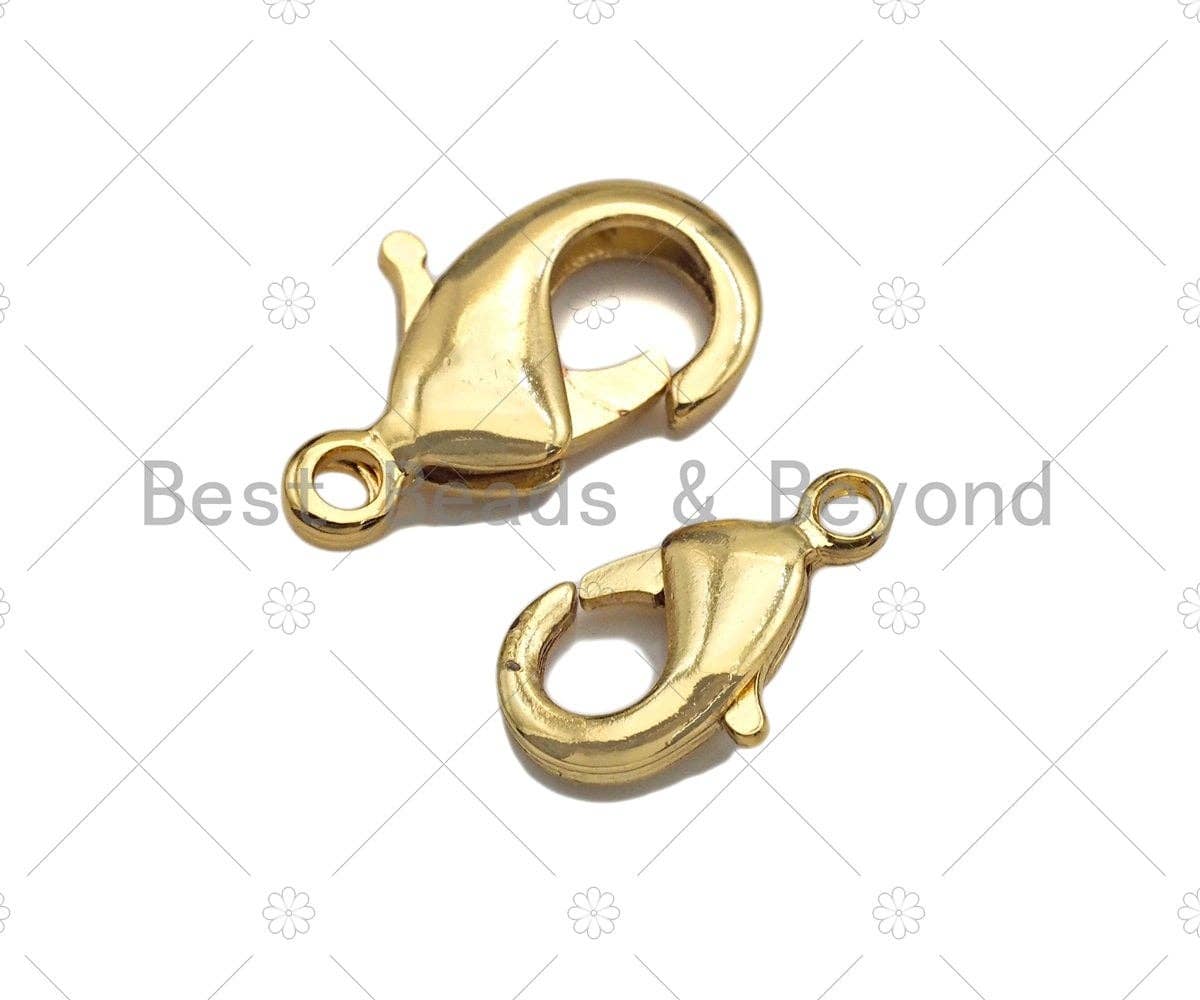 BestBeads&Beyond - Wholesale Clasp - 5pc/10pcs Simple Lobster Claw Clasp,Gold/Silver/Black/Rose g2