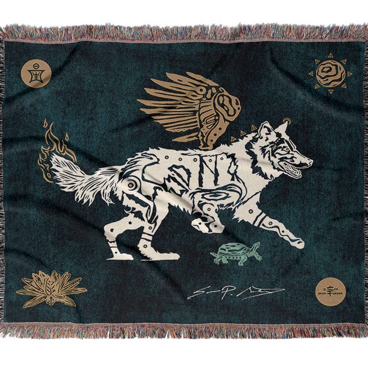 Sean Martorana - Wholesale Throw Blanket - AEON Wolf Blanket0