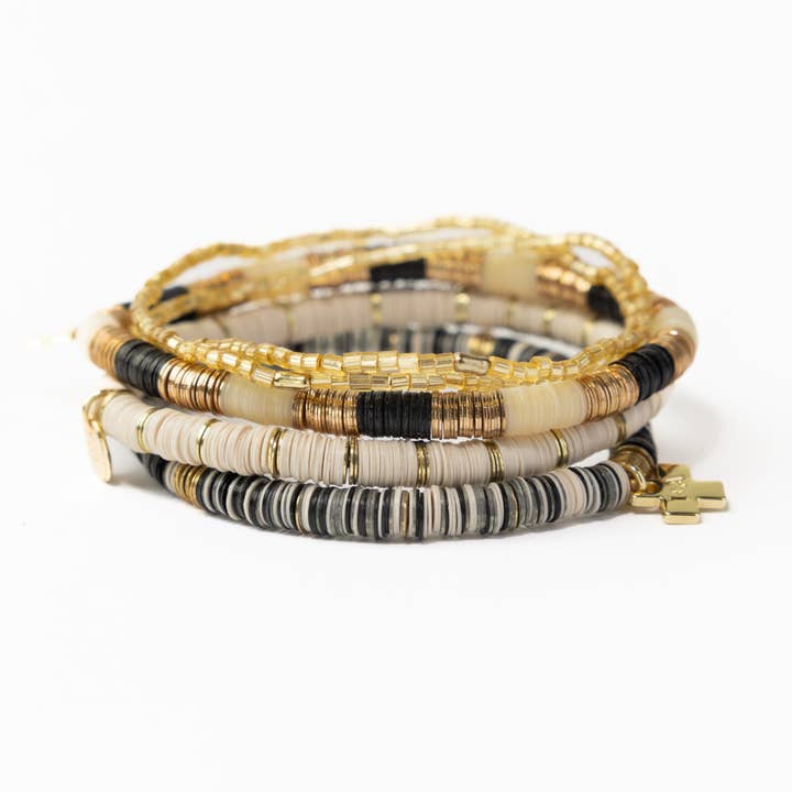 Grace Bracelet Stack of 5 - Neutral for wholesale by INK + ALLOY