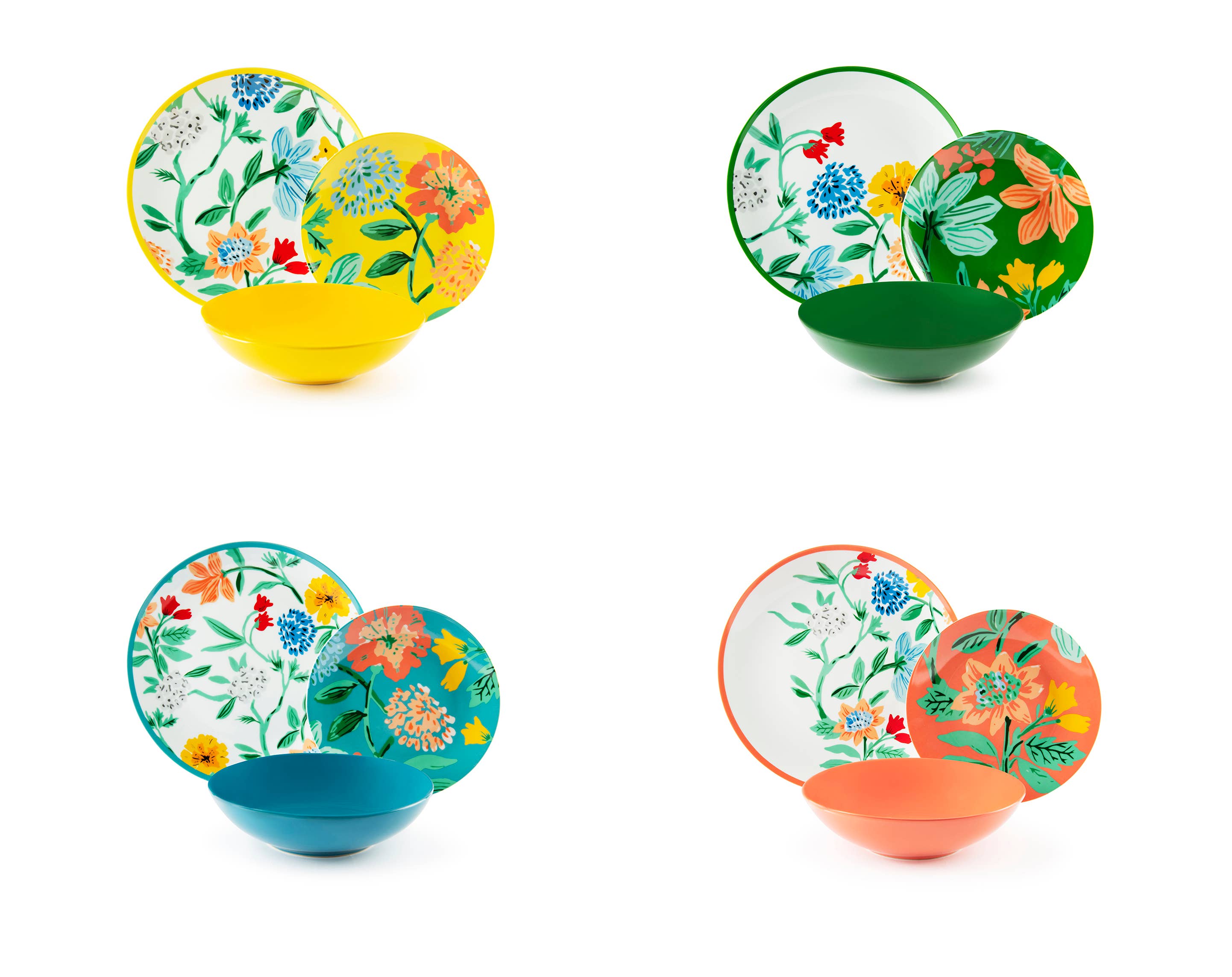 multicolour 12-Piece Dinnerware Set Eze Sur Mer for wholesale on Faire0