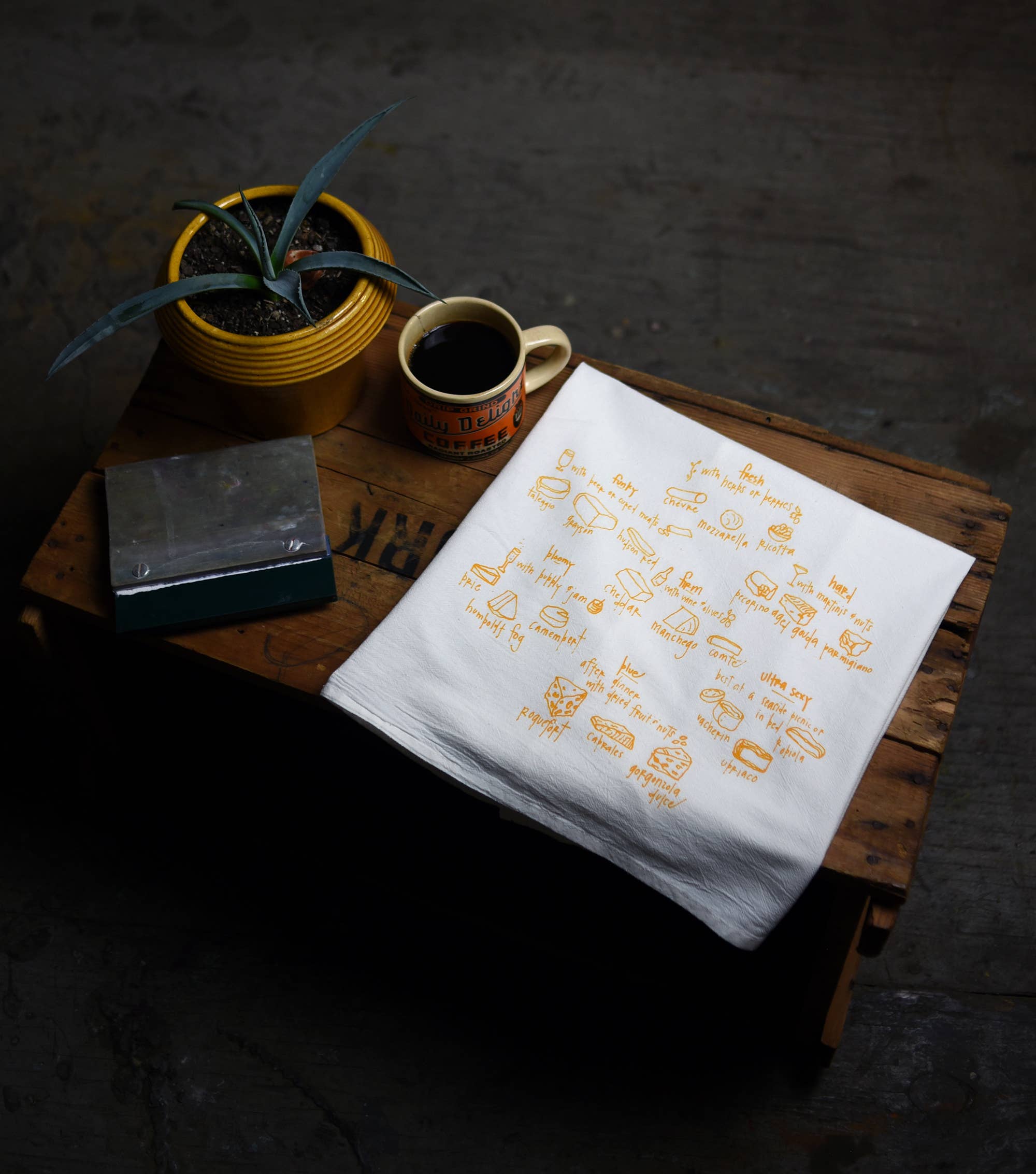 Girls Can Tell - Wholesale Tea Towel - Cheese Types Tea Towel | kitchen | flour sack | dish towel2