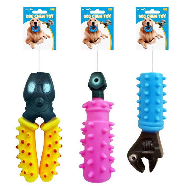 Juguetes para perros Vinyl Tool Squeaker para venta al por mayor de Deluxe Import Trading