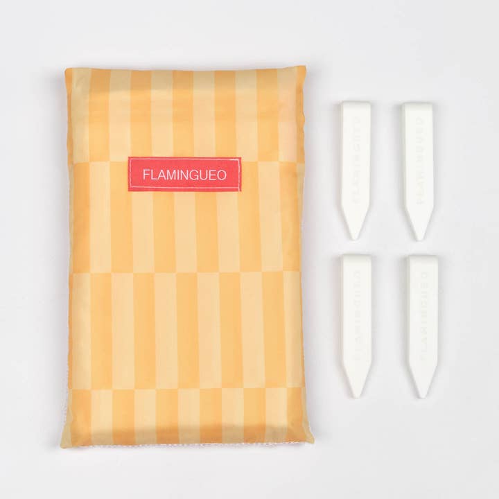 Flamingueo - Wholesale Beach towel - Yellow microfiber towel with stripes1