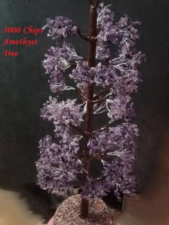Ametyst ædelsten træ (sølvtråd - 3000 chips træ) for engroshandel hos AmazeU