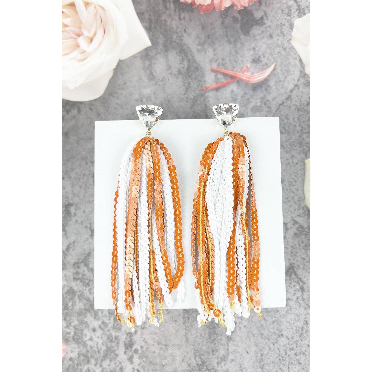 JHP Collection - Wholesale Dangle Earrings - GAME DAY SHINNY DROP SPORTS SEQUINS POST EARRINGS7