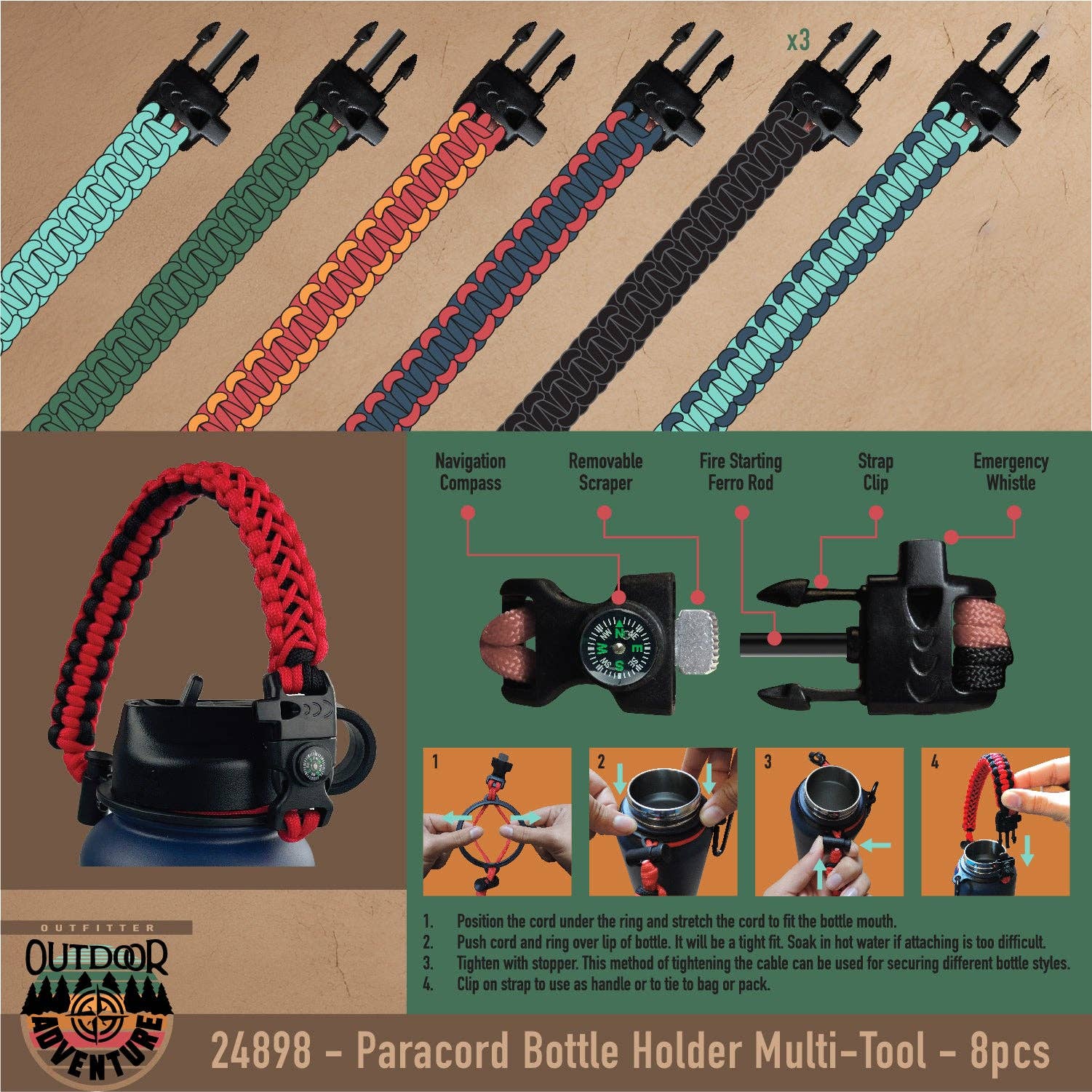 Novelty Brands - Wholesale Retailer Display - Accessories - Outdoor Adventures Accessories Assortment 56PC Floor Display12