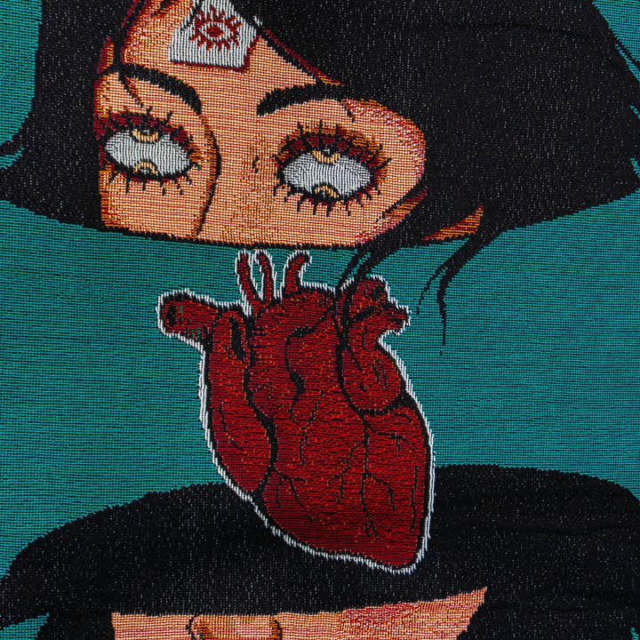 Warm People – Großhandel Überwurfdecke – Loslösung - Anatomisches Herz Gewebte Decke3