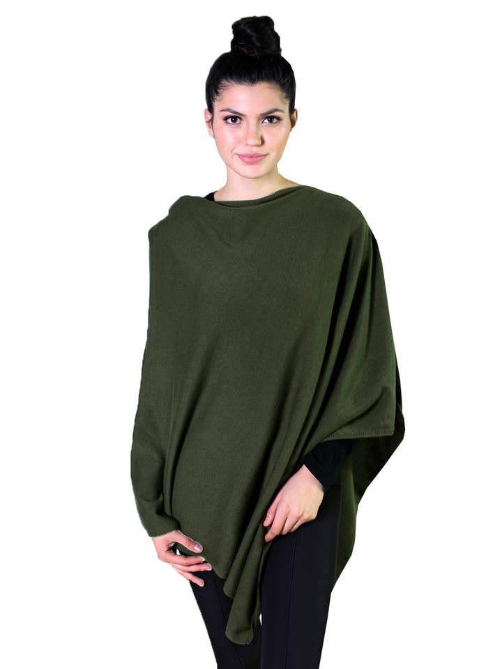 Viverano Organics - Wholesale Poncho - Women's - Women's Eco-Chic Poncho Sweater Knit Pullover (Organic)44
