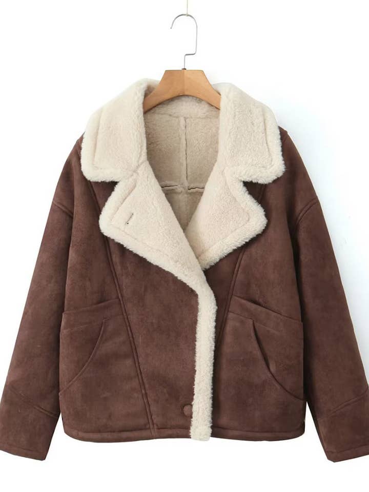 Aria Romance - Wholesale Fur/Faux Fur Coat - Women's - Retro Lambskin Trench Coat5