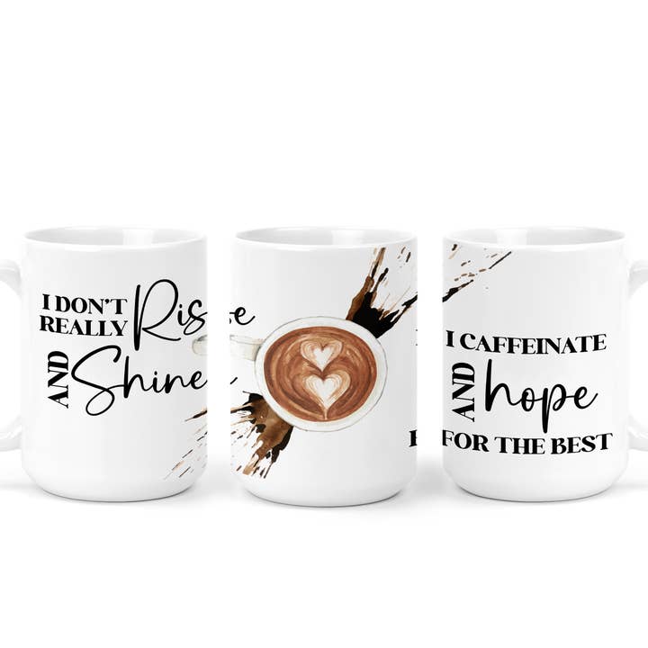 DIYxe - Wholesale Coffee Mug - Caffeinate And Hope For The Best | Sarcasm Mug