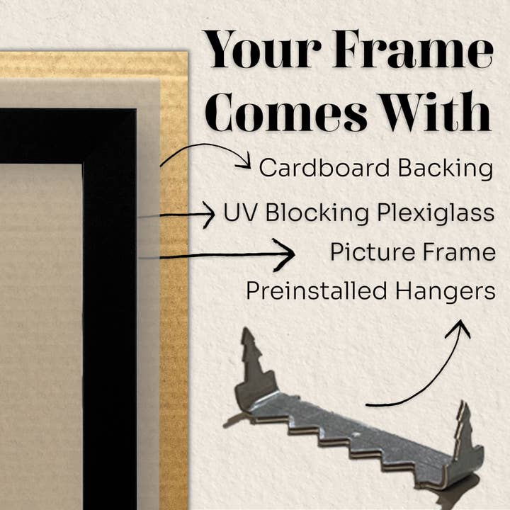 US Art Frames - Wholesale Picture Frame - 8x10 Black .75" Solid Wood Picture Frame for Wall