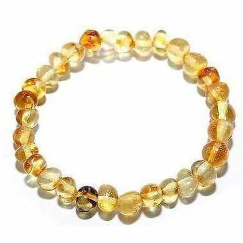 Adult Goldirocks Lemon Baltic Amber Stretch Bracelet for wholesale by Love Amber x